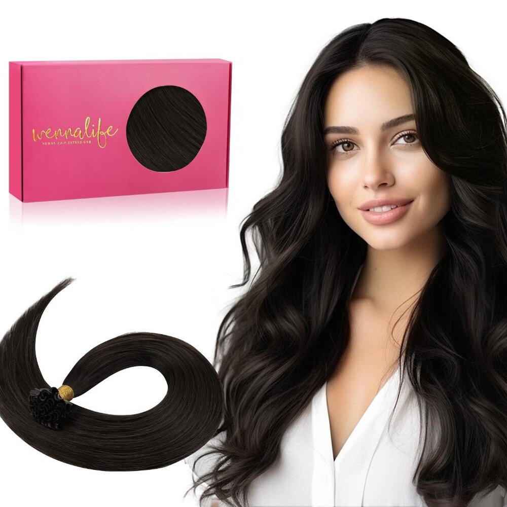 NEW Dark Brown 20" K-Tip, U-tip Extensions - Real Human, Remy Hair